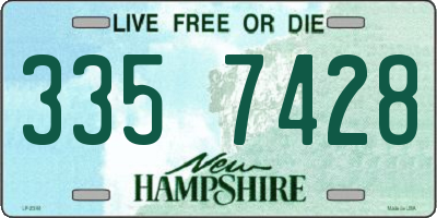 NH license plate 3357428