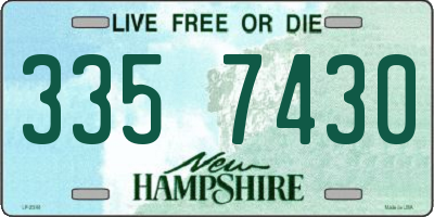 NH license plate 3357430