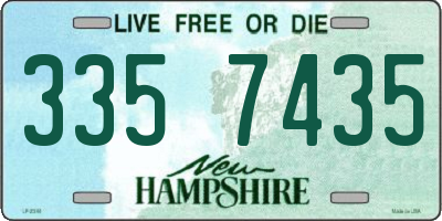 NH license plate 3357435