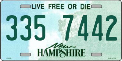 NH license plate 3357442