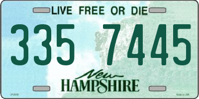 NH license plate 3357445