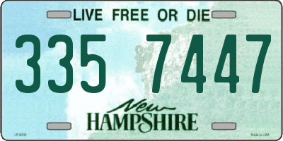 NH license plate 3357447