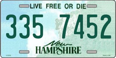 NH license plate 3357452