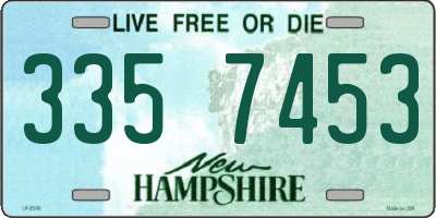 NH license plate 3357453