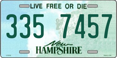 NH license plate 3357457