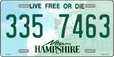 NH license plate 3357463