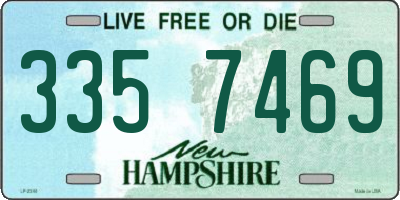 NH license plate 3357469