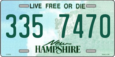 NH license plate 3357470