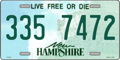 NH license plate 3357472