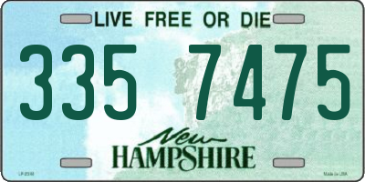 NH license plate 3357475