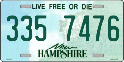 NH license plate 3357476