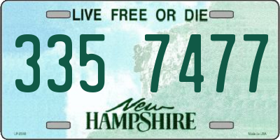 NH license plate 3357477