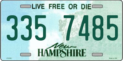 NH license plate 3357485