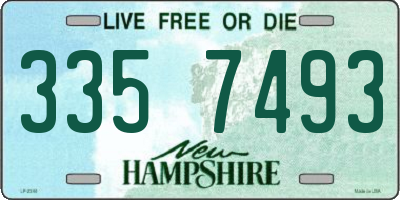 NH license plate 3357493