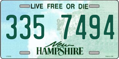 NH license plate 3357494