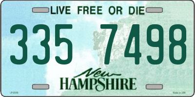 NH license plate 3357498