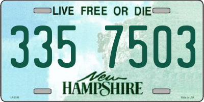 NH license plate 3357503