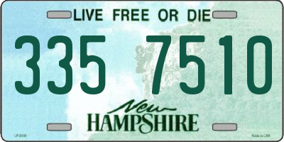 NH license plate 3357510