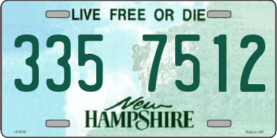 NH license plate 3357512
