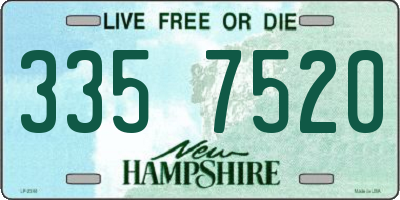 NH license plate 3357520