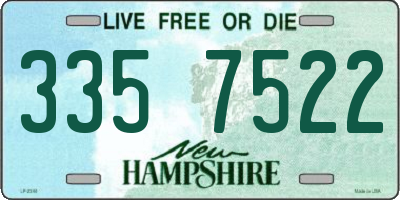 NH license plate 3357522