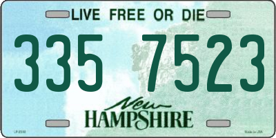 NH license plate 3357523