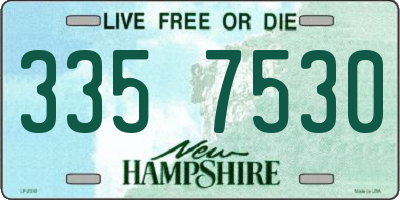 NH license plate 3357530