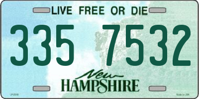 NH license plate 3357532