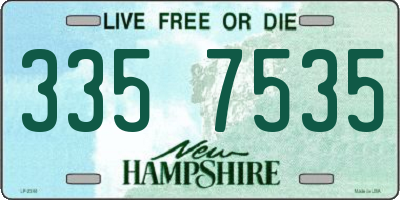 NH license plate 3357535