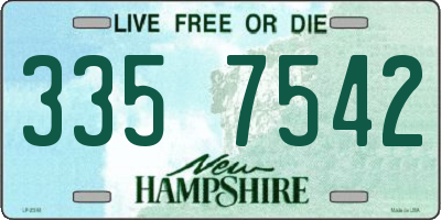 NH license plate 3357542