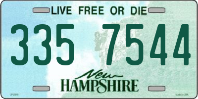 NH license plate 3357544