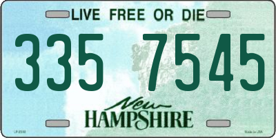 NH license plate 3357545