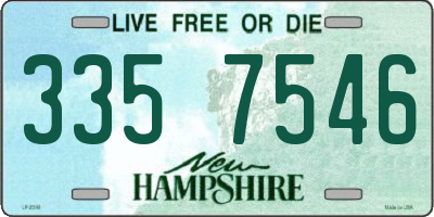 NH license plate 3357546