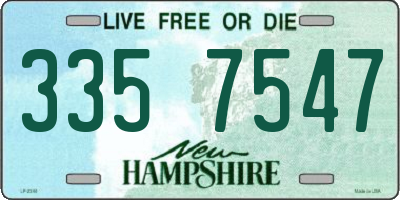 NH license plate 3357547