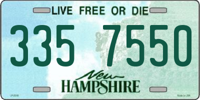 NH license plate 3357550