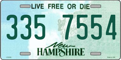 NH license plate 3357554