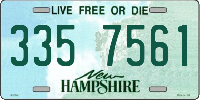 NH license plate 3357561