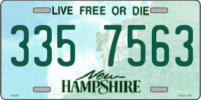 NH license plate 3357563