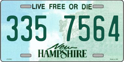 NH license plate 3357564