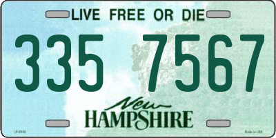NH license plate 3357567