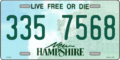 NH license plate 3357568