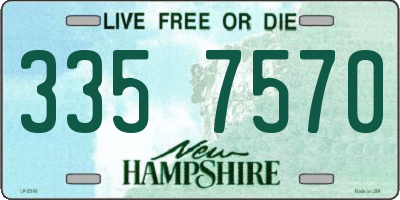 NH license plate 3357570