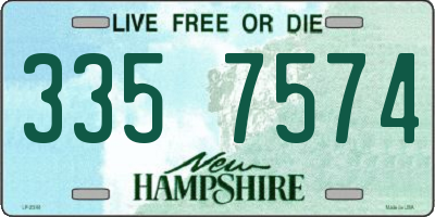 NH license plate 3357574