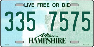 NH license plate 3357575