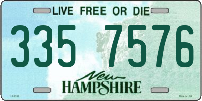 NH license plate 3357576