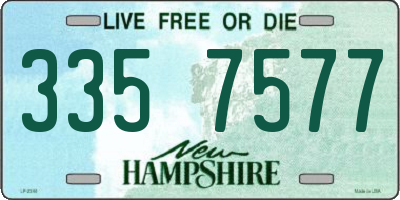 NH license plate 3357577