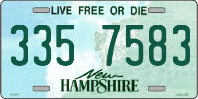 NH license plate 3357583