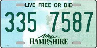 NH license plate 3357587
