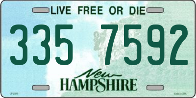NH license plate 3357592