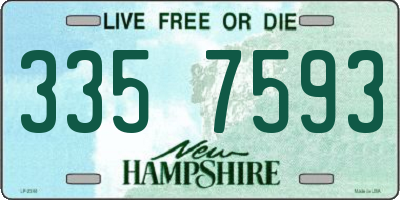 NH license plate 3357593